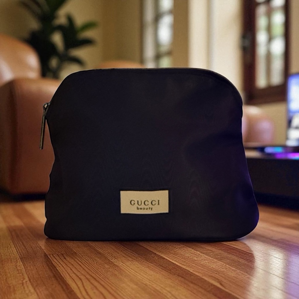 Gucci Black Nylon Beauty Bag